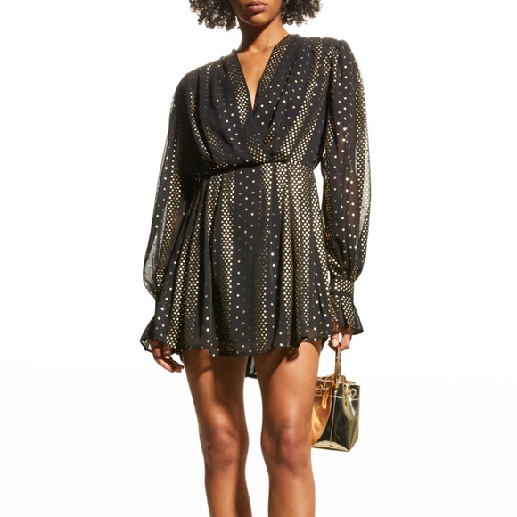 Sabina Musayev Dresses & Skirts - Sabina Musayev Amara Foil-Dot Cocktail Dress